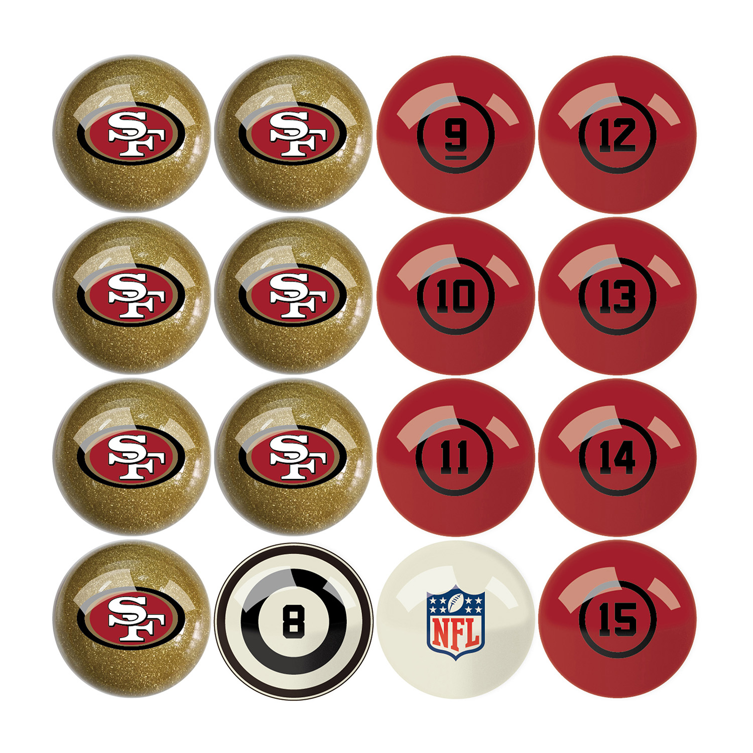 San Francisco 49ers Billiard Ball Set