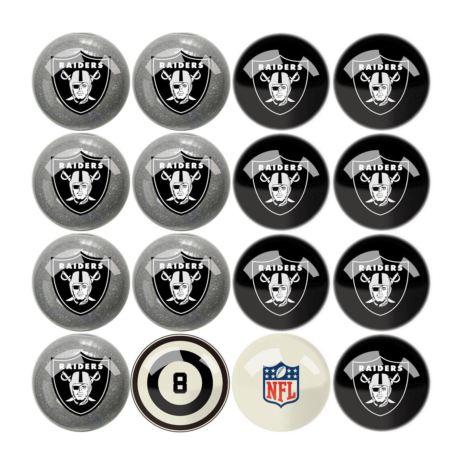 Las Vegas Raiders 8' Billiard Cloth