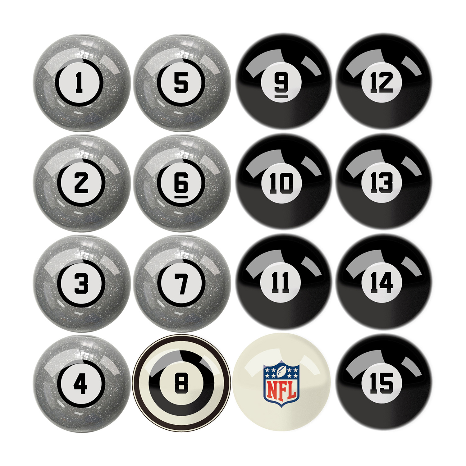 Oakland Raiders Plastic 8 Ball Rack