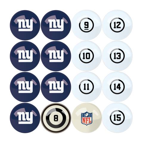 New York Giants Billiard Ball Set