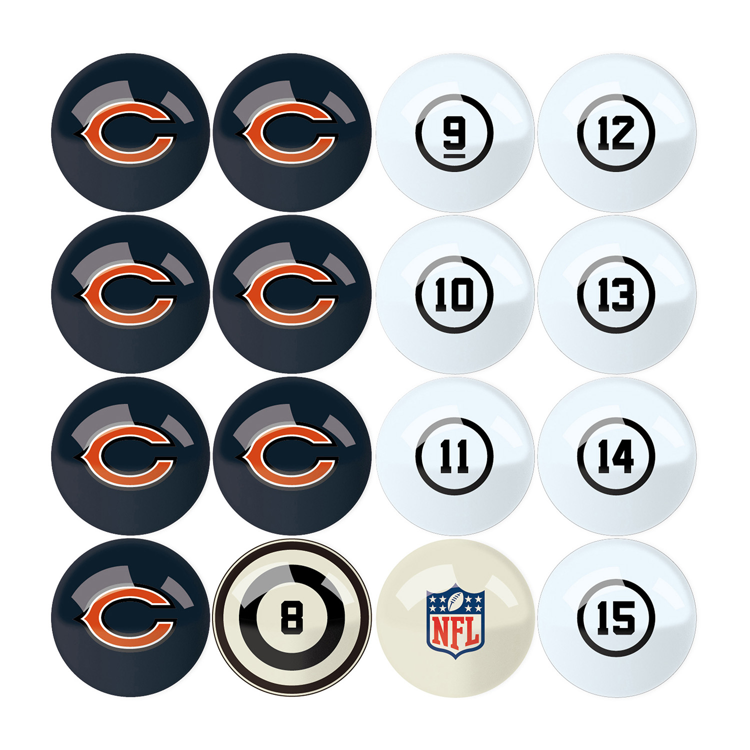 chicago bears pool cue