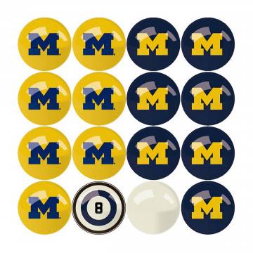 Michigan Wolverines Numbered Billiard Ball Set