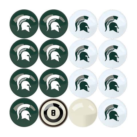 Michigan State Spartans Numbered Billiard Ball Set