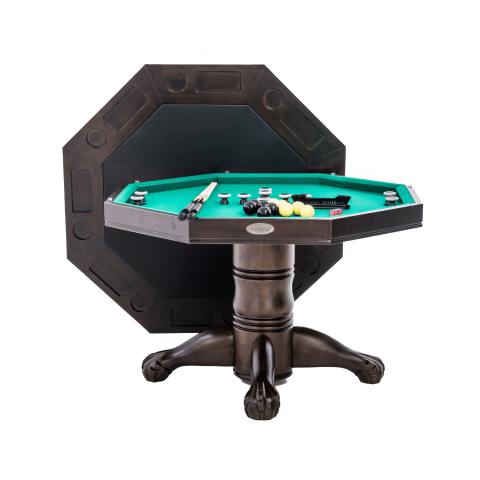 Berner Boca 3 in 1 Slate Bumper Pool Table - 48 Inch in Espresso