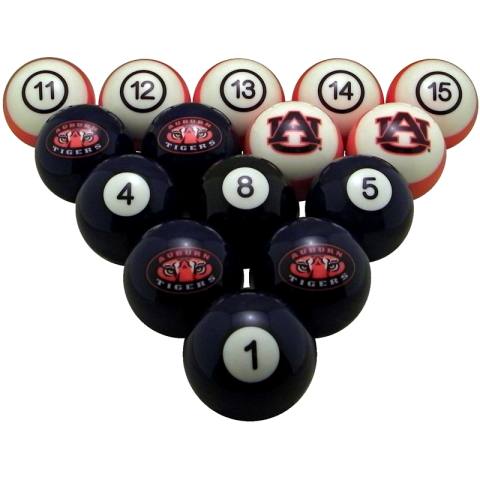 Auburn Tigers Pool Ball Set