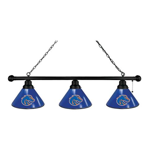 Boise State Broncos 3 Shade Black Billiard Light