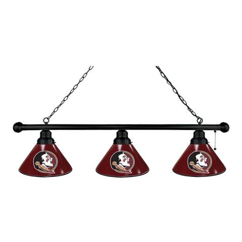 Florida State Seminoles 3 Shade Head Black Billiard Light