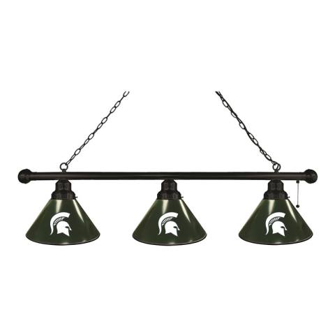 Michigan State Spartans 3 Shade Black Billiard Light