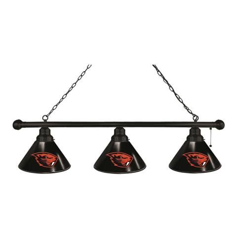 Oregon State Beavers 3 Shade Black Billiard Light