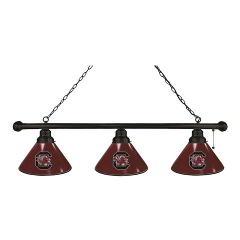 South Carolina Gamecocks 3 Shade Black Billiard Light