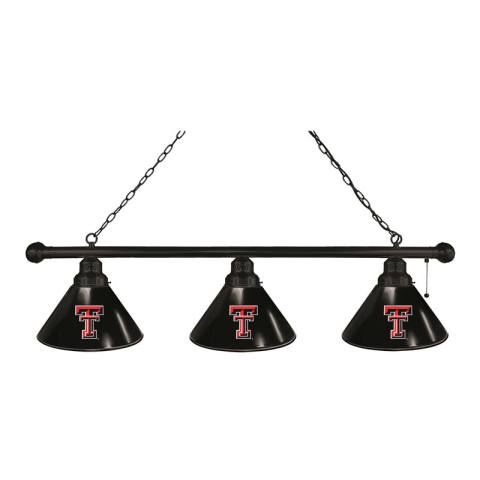 Texas Tech Red Raiders 3 Shade Black Billiard Light