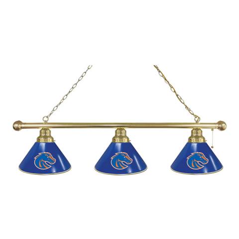 Boise State Broncos 3 Shade Brass Billiard Light