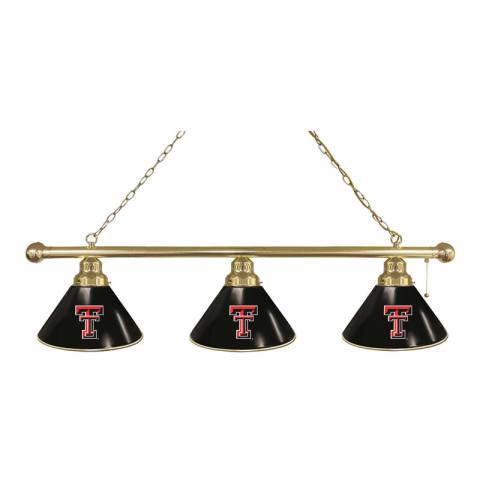 Texas Tech Red Raiders 3 Shade Brass Billiard Light