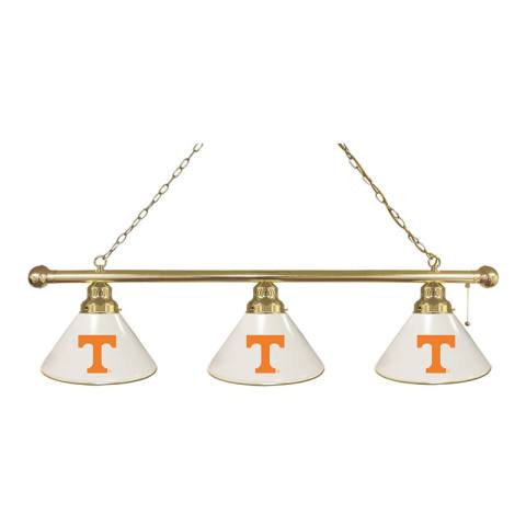 Tennessee Volunteers 3 Shade Brass Billiard Light