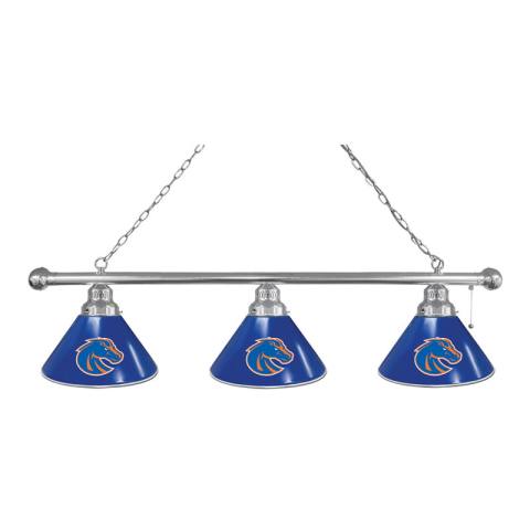 Boise State Broncos 3 Shade Chrome Billiard Light