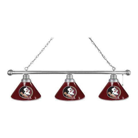 Florida State Seminoles 3 Shade Head Chrome Billiard Light