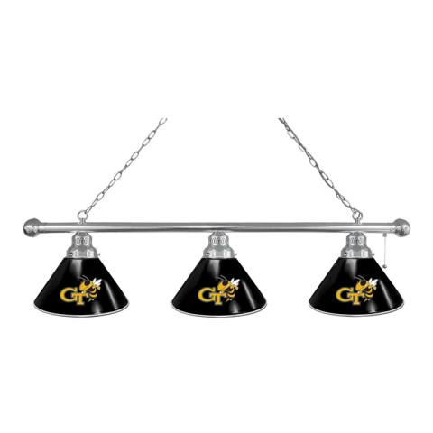 Georgia Tech Yellow Jackets 3 Shade Chrome Billiard Light