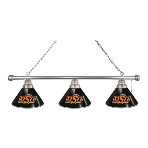 Oklahoma State Cowboys 3 Shade Chrome Billiard Light