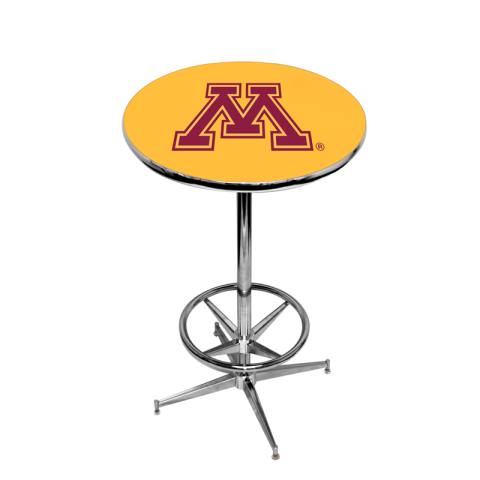 Minnesota Golden Gophers Pub Table with Foot Ring Base in Gold