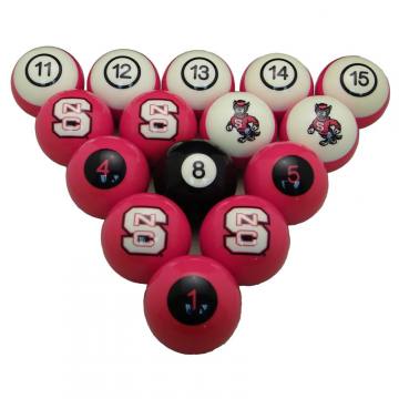 NC State Wolfpack Pool Ball Set