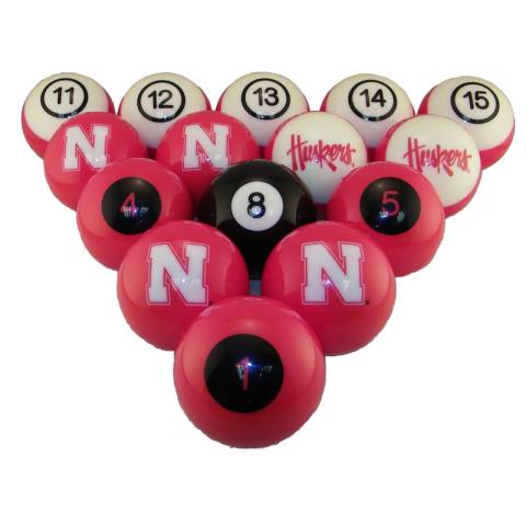 Nebraska Cornhuskers Pool Ball Set