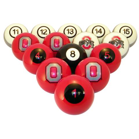 Ohio State Buckeyes Pool Ball Set