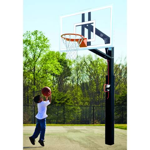 Bison Zipcrank 60 Inch Unbreakable Polycarbonate Basketball System