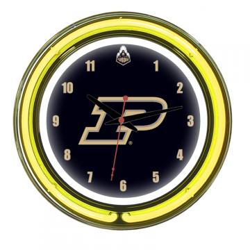 Purdue Boilermakers Neon Wall Clock - 14 Inch