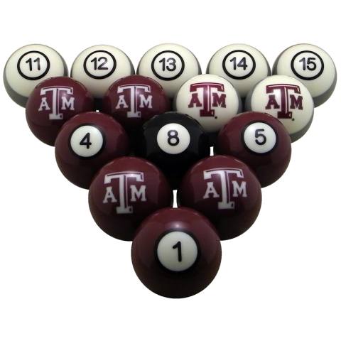 Texas A&M Aggies Pool Ball Set