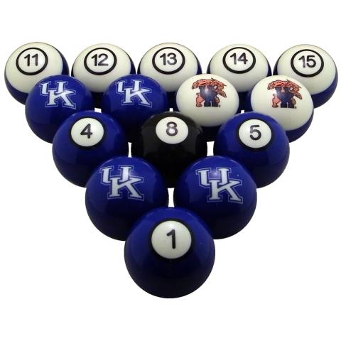 Kentucky Wildcats Pool Ball Set