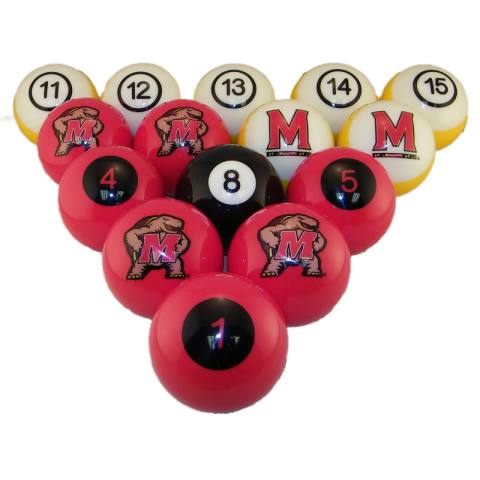 Maryland Terrapins Pool Ball Set