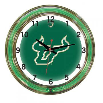 South Florida Bulls Neon Wall Clock - 18 Inch