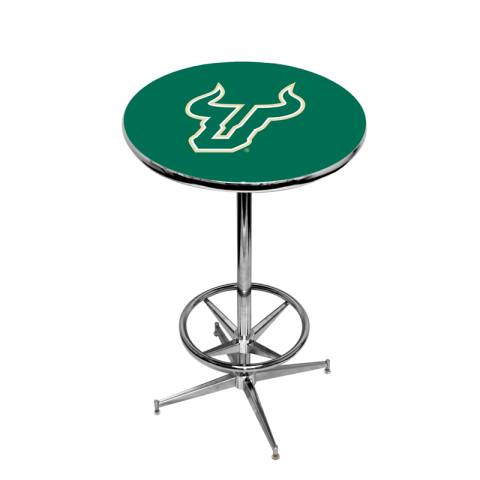 South Florida Bulls Pub Table with Foot Ring Base in Green