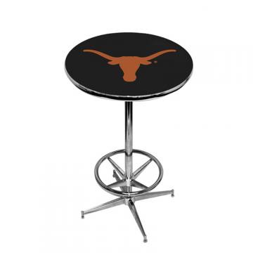 Texas Longhorns Pub Table with Foot Ring Base in Black