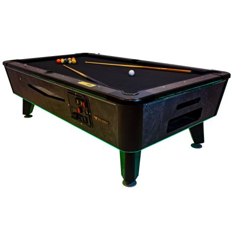 Great American Black Beauty 8' Coin Operated Pool Table with DBA