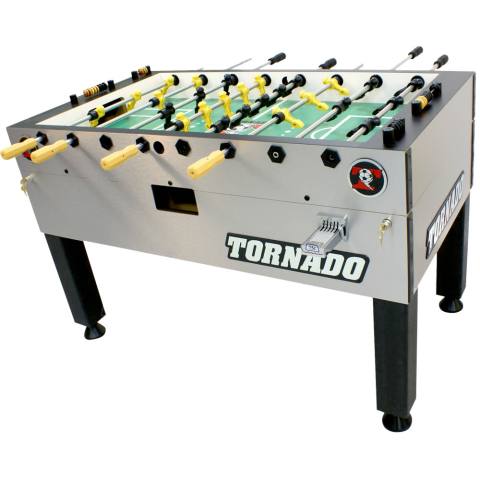 Tornado Platinum Tour Edition Coin Operated Foosball Table with Three Man Goalie