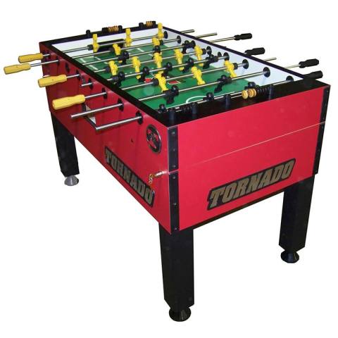 Tornado T-3000 Foosball Table in Crimson Red Finish with Three Man Goalie