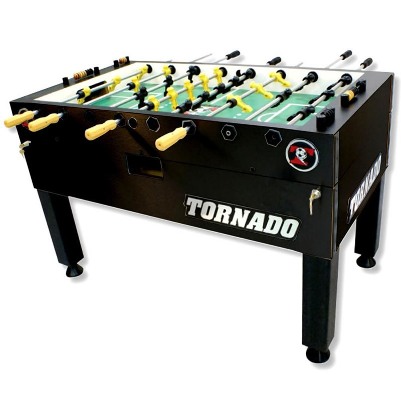 Tornado T 3000 Foosball Table In Matte Black Finish With Single