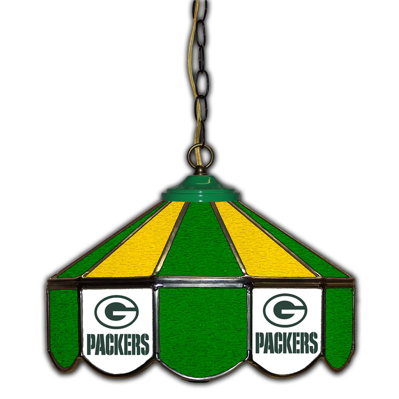 Green Bay Packers 14 Glass Pub Lamp