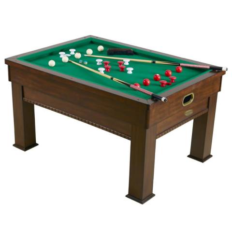 Berner Weston 3 in 1 Slate Bumper Pool Table in Brown