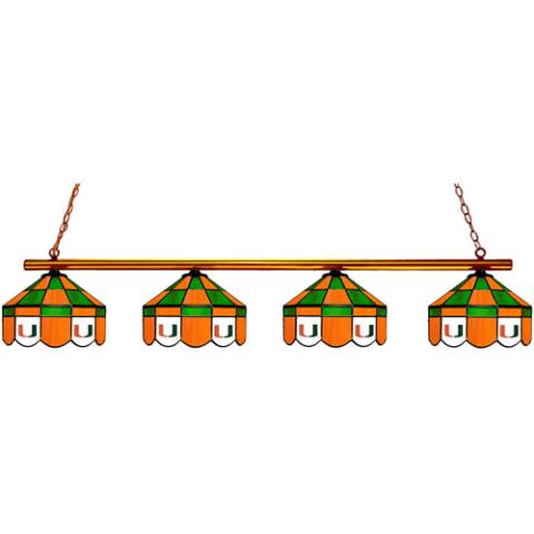 Miami Hurricanes Executive 4 Light Billiard Light