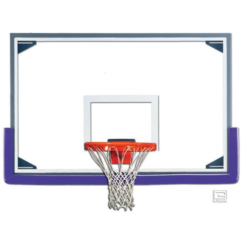 Gared 48 x 72 Inch Aluminum Frame Glass Backboard