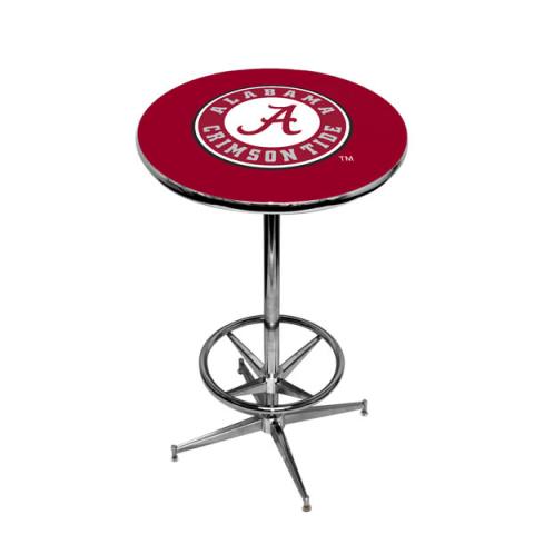 Alabama Crimson Tide Chrome Pub Table