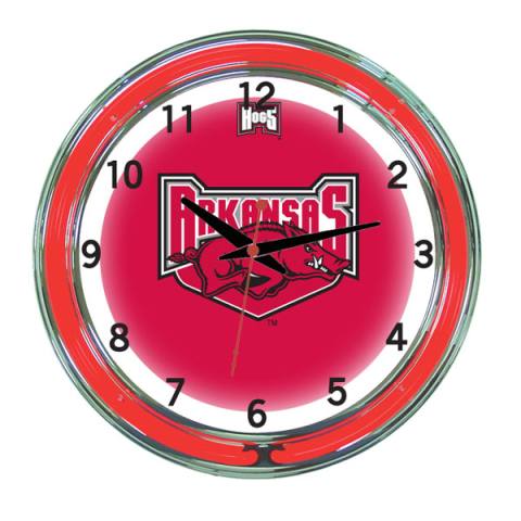 Arkansas Razorbacks 18 Inch Neon Clock