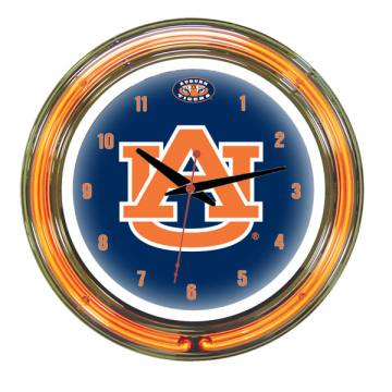 Auburn Tigers 14 Inch Neon Clock