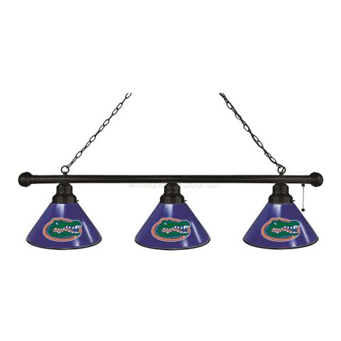 Florida Gators 3 Shade Black Billiard Light