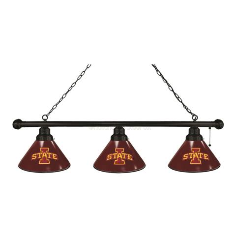 Iowa State Cyclones 3 Shade Black Billiard Light