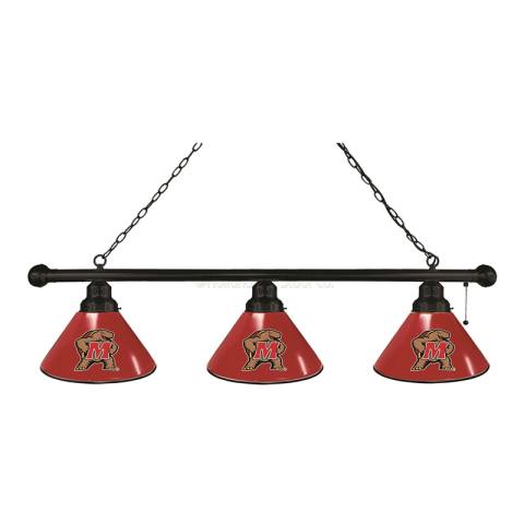 Maryland Terrapins 3 Shade Black Billiard Light