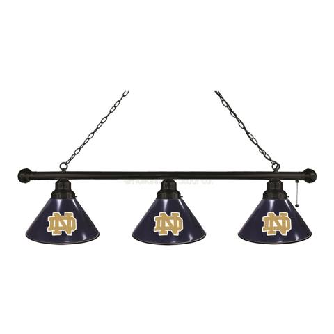 Notre Dame Fighting Irish 3 Shade Black Billiard Light