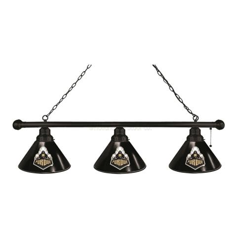 Purdue Boilermakers 3 Shade Black Billiard Light